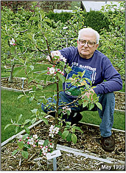 Gene in his garden in 1998